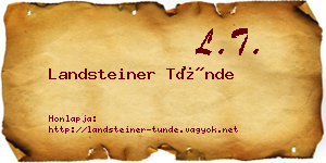 Landsteiner Tünde névjegykártya